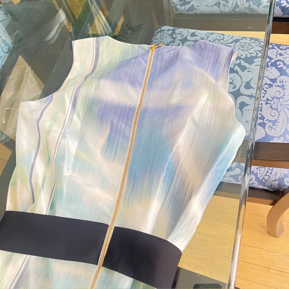 Emilio Pucci Abstract Blue and Cream Dress - Picture 4 of 6
